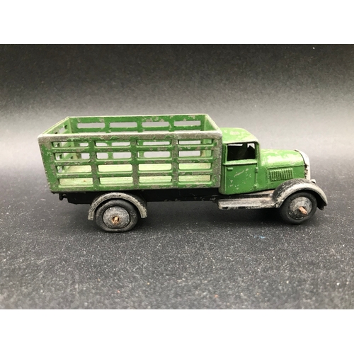 586 - Three Dinky Commercial Vehicles includes 25f Market Gardeners Lorry Type 3 Green body repainted Blac... 