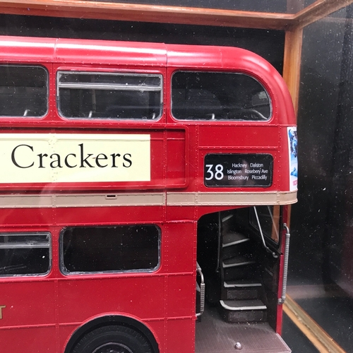 663 - Revell 1:24 Kit-built London Routemaster Double-decker Bus with Glass cabinet, Route 38 Hackney to P... 