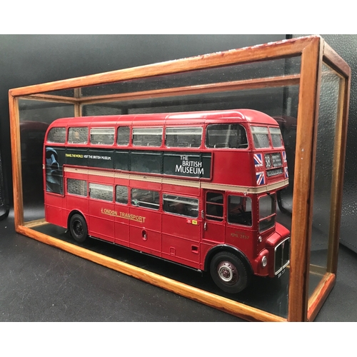 663 - Revell 1:24 Kit-built London Routemaster Double-decker Bus with Glass cabinet, Route 38 Hackney to P... 