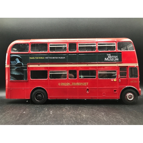 663 - Revell 1:24 Kit-built London Routemaster Double-decker Bus with Glass cabinet, Route 38 Hackney to P... 