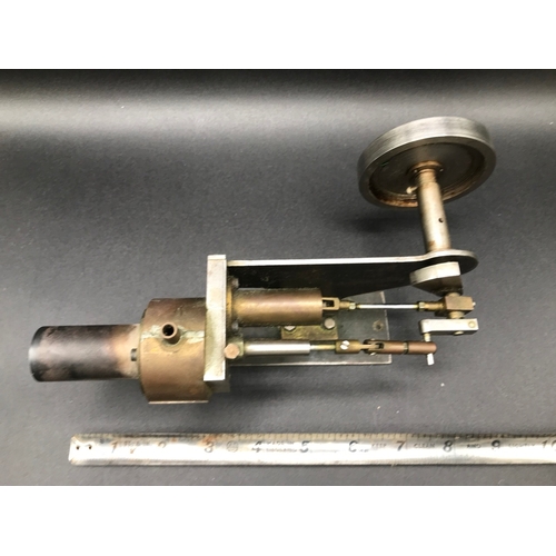 4 - Direct Heat Static Steam Engine, Appears Hand-made, approx 22cm length - Good (1) 950g