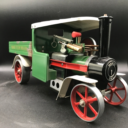 9 - Mamod Steam Wagon SW1 in Green with Box, Accessories as shown - Wagon Fair, Box Poor (1) 3000g