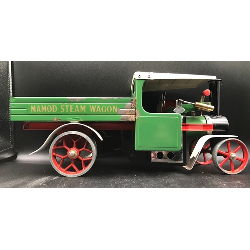 9 - Mamod Steam Wagon SW1 in Green with Box, Accessories as shown - Wagon Fair, Box Poor (1) 3000g