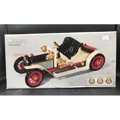 14 - Mamod Steam Roadster SA1 with Box, Accessories as shown, Seat loose - Good (1) 2500g