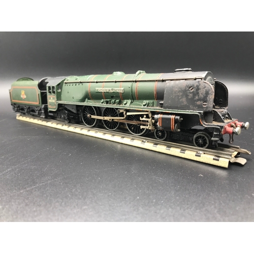 91 - Two Dublo 3-Rail Locomotives, City of Sheffield 4-6-2 No.46249 Tested Runner (Fair) Bogies need atte... 