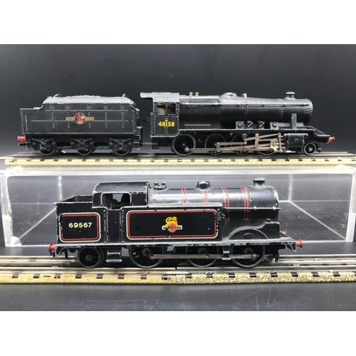 95 - Two Dublo 3-Rail Locomotives both Tested Runners, Black British Railways 2-8-0 No.48158 with tender ... 