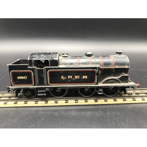 99 - Two Dublo 3-Rail Locomotives both Tested Runners, EDL18 Class 4MT Standard 2-6-4T in BR Black No.800... 