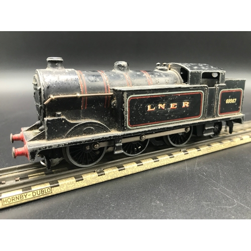 99 - Two Dublo 3-Rail Locomotives both Tested Runners, EDL18 Class 4MT Standard 2-6-4T in BR Black No.800... 