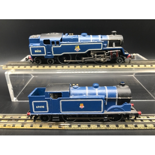 100 - Two Dublo 3-Rail Locomotives both Tested Runners, 2218 Class 4MT 2-6-4 in BR Blue with early crest N... 