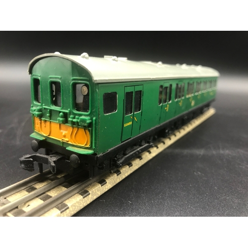 104 - Dublo 3-Rail 3250 EMU motor coach S.65326 Boxed, with S46291 compartment coach and S77511 Guards & c... 