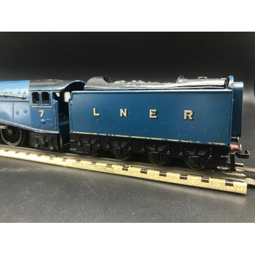 105 - Two Dublo EDL1 3-Rail A4 Locomotives both Tested, Unusual Metallic Silver Blue 4-6-2 Tested Non-Runn... 