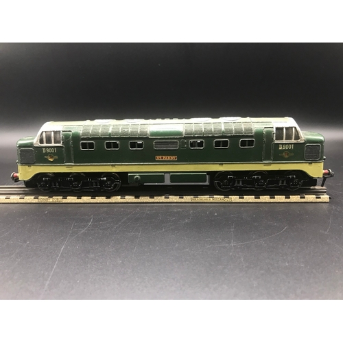 110 - Three Dublo 3-Rail Locomotives, Class 55 Deltic St Paddy Co-Co No.D9001 Tested Non-Runner (Fair), to... 