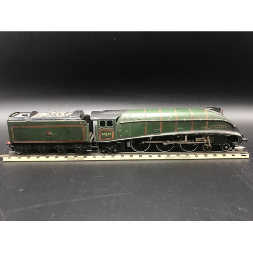 111 - Three Dublo 3-Rail Locomotives, EDL11 Class A4 4-6-2 'Mallard' in BR green No.60022 Tested Non-Runne... 