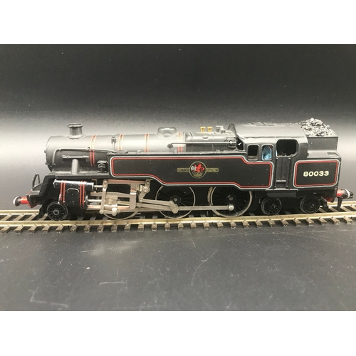 141 - Wrenn W2218 2-6-4 BR Lined Black Standard Tank OO Locomotive No.80033, Tested Runner, Box (Fair), In... 