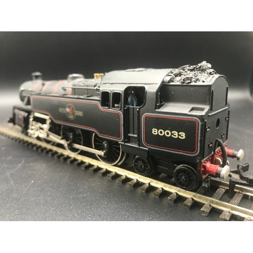 141 - Wrenn W2218 2-6-4 BR Lined Black Standard Tank OO Locomotive No.80033, Tested Runner, Box (Fair), In... 