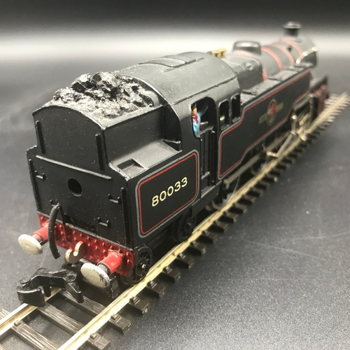 141 - Wrenn W2218 2-6-4 BR Lined Black Standard Tank OO Locomotive No.80033, Tested Runner, Box (Fair), In... 