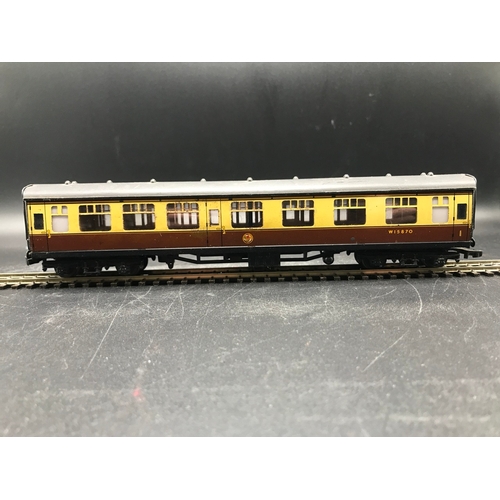 171 - Two 'OO' Triang Royal Mail Wagons plus Two Dublo Coaches, Lima Coach and Triang Table Top 'TT' gauge... 