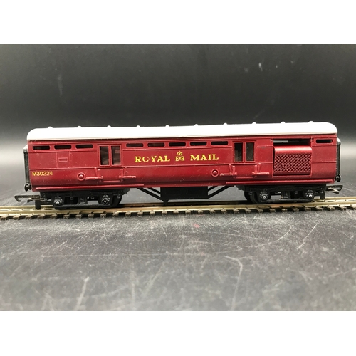 171 - Two 'OO' Triang Royal Mail Wagons plus Two Dublo Coaches, Lima Coach and Triang Table Top 'TT' gauge... 