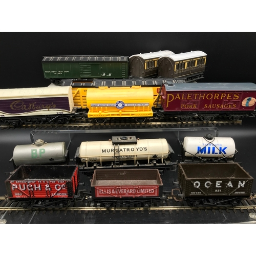 176 - 27 'OO' mixed Rolling-stock by Hornby, Triang, Mainline, includes Hornby Palenthorpes Pork Sausages ... 