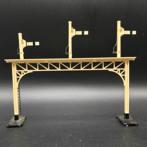 300 - Seven 'OO' Semaphore Railway Signals, includes four Crescent, two Hornby Meccano and incomplete Tria... 