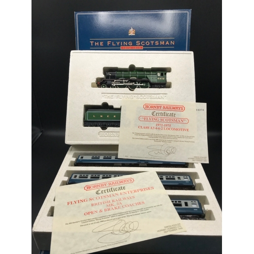 177 - Hornby Railways. Two OO gauge limited edition 'Flying Scotsman' Presentation packs '1972-75' (R098 &... 