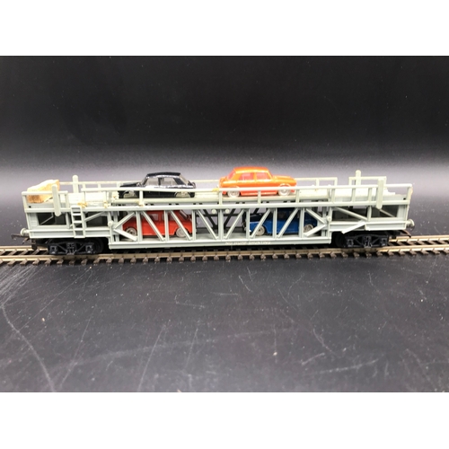 192 - Two Car Transporters and Two Hornby R741 Transfesa Ferry Wagons, one missing doors (Fair), Lima Leyl... 