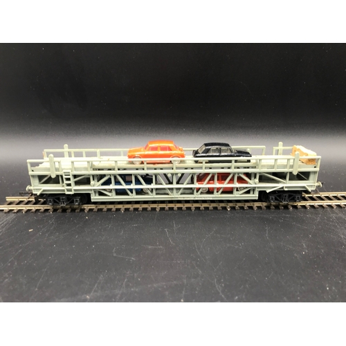 192 - Two Car Transporters and Two Hornby R741 Transfesa Ferry Wagons, one missing doors (Fair), Lima Leyl... 