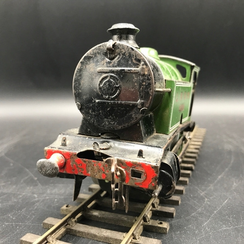 33 - Hornby O Gauge Clockwork Type 101 Tank LNER RN:460 Green without key - Fair (1) 500g