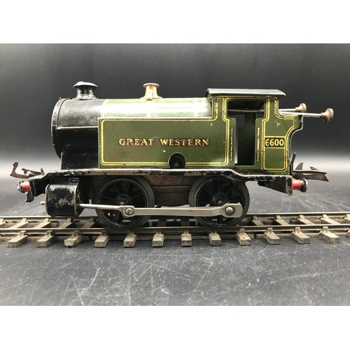 34 - Hornby O Gauge Clockwork Type 1 Great Western 6600 0-4-0 Tank without key - Fair (1) 500g