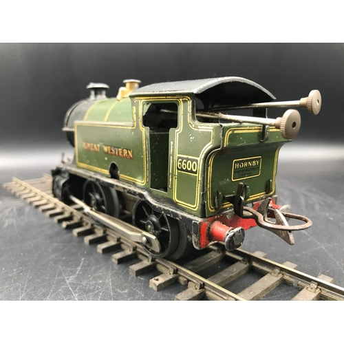 34 - Hornby O Gauge Clockwork Type 1 Great Western 6600 0-4-0 Tank without key - Fair (1) 500g