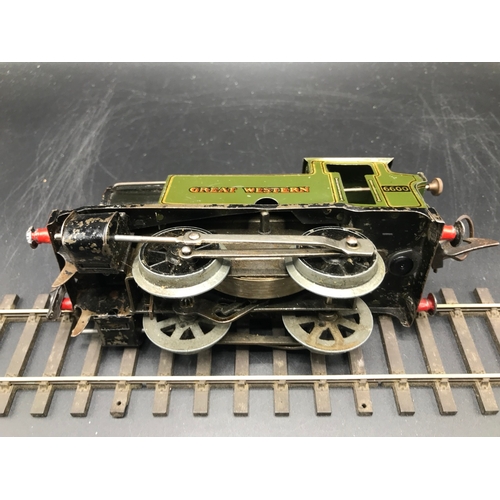 34 - Hornby O Gauge Clockwork Type 1 Great Western 6600 0-4-0 Tank without key - Fair (1) 500g