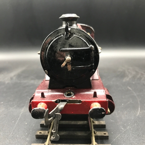 35 - Hornby Meccano 0 Gauge 0-4-0 Type 501 Loco & Tender LMS Maroon No.5600 with key, Loco with Box (Fair... 