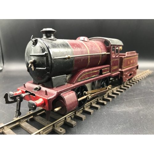 35 - Hornby Meccano 0 Gauge 0-4-0 Type 501 Loco & Tender LMS Maroon No.5600 with key, Loco with Box (Fair... 