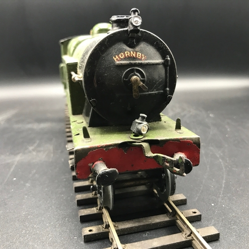 37 - Hornby O Gauge Clockwork No.2 Special Tank LNER 1784 4-4-2 and tender Lined Green without key - Fair... 