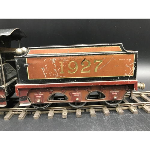 31 - Bassett Lowke London & Northampton O Gauge Clockwork 'Duke of York' LMS 1927 4-4-0 and tender in Bro... 