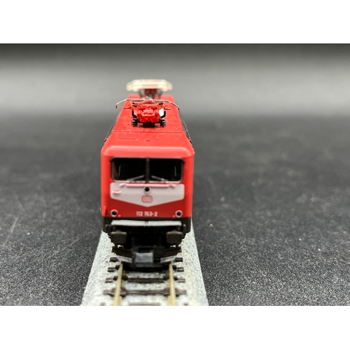 255 - N gauge, Roco BR 112-153-2 electric locomotive of DB, Tested Runner, Lights, Case no lid, Instructio... 