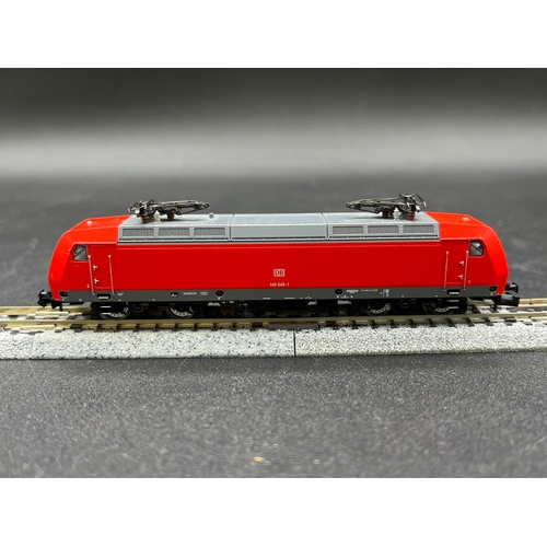 257 - N gauge, Fleischmann Piccolo 7322 Class BR 145 045-1 of the DB, Tested Runner, Bi-directional Lights... 