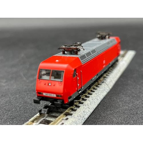 257 - N gauge, Fleischmann Piccolo 7322 Class BR 145 045-1 of the DB, Tested Runner, Bi-directional Lights... 