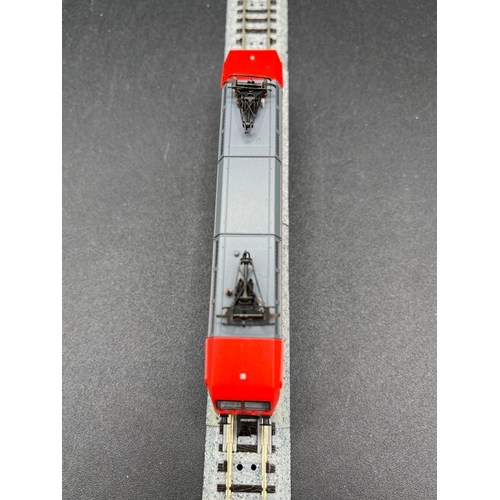 257 - N gauge, Fleischmann Piccolo 7322 Class BR 145 045-1 of the DB, Tested Runner, Bi-directional Lights... 