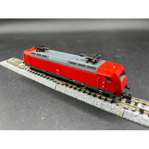 257 - N gauge, Fleischmann Piccolo 7322 Class BR 145 045-1 of the DB, Tested Runner, Bi-directional Lights... 