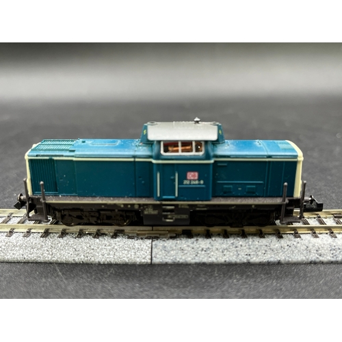 259 - N gauge, Fleischmann 87231 Class V212 248-9 of the DB (DCC fitted), Tested Runner on DC, Case - Loco... 