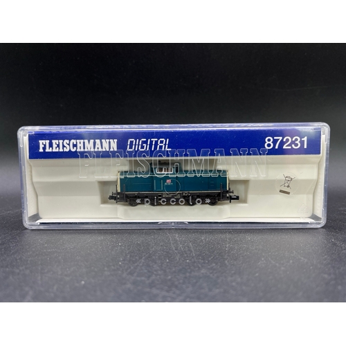 259 - N gauge, Fleischmann 87231 Class V212 248-9 of the DB (DCC fitted), Tested Runner on DC, Case - Loco... 