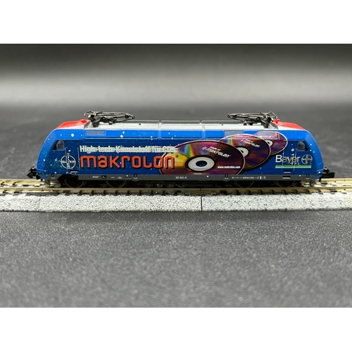 261 - N gauge, Roco Class BR 101 061-0 of the DB 'Makrolan Bayer' livery, Tested Runner, Lights, Fleischma... 