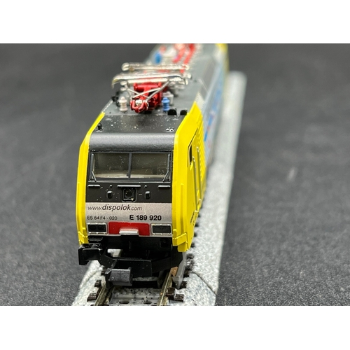 264 - N gauge, Minitrix 12574 N Electric Locomotive E-LOK E 189.920 EP.V 64 Siemens DB, Tested Runner, Lig... 