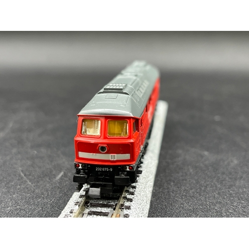 266 - N gauge, Brawa 61004 BR 232 675-9 Epoche V Diesel Loco, Tested Runner, Lights, Original Box (Good) -... 