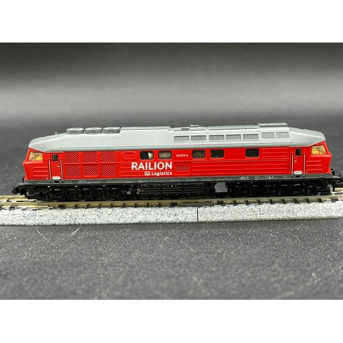 266 - N gauge, Brawa 61004 BR 232 675-9 Epoche V Diesel Loco, Tested Runner, Lights, Original Box (Good) -... 