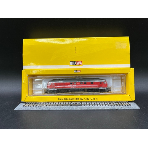 266 - N gauge, Brawa 61004 BR 232 675-9 Epoche V Diesel Loco, Tested Runner, Lights, Original Box (Good) -... 