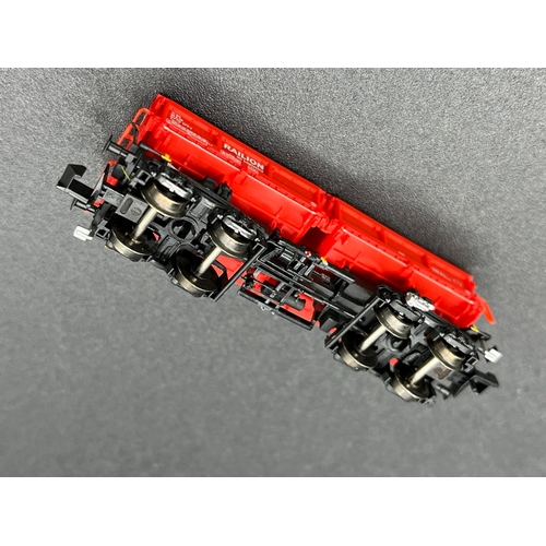 267 - N gauge train of five 'Railion' Rolling-stock wagons from Fleischmann and Electrotren, 'Ready to rol... 