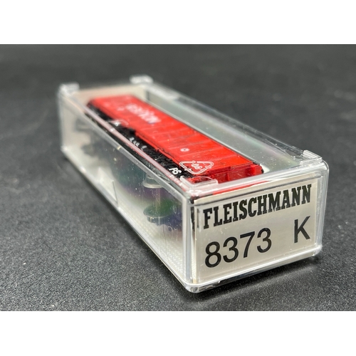 267 - N gauge train of five 'Railion' Rolling-stock wagons from Fleischmann and Electrotren, 'Ready to rol... 