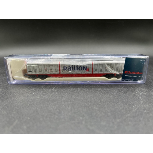 267 - N gauge train of five 'Railion' Rolling-stock wagons from Fleischmann and Electrotren, 'Ready to rol... 